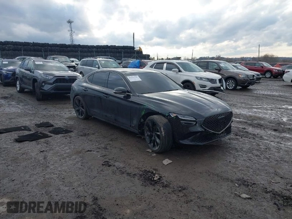 2023 Genesis G70 2.0T with VIN KMTG34TA5PU120298, listed as a IAAI auction lot 41515747 with 32,724 mi miles and . Bid and sale history available at DreamBid. Image 1.