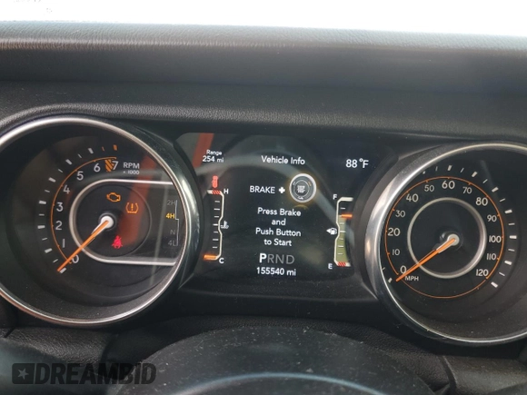 2019 Jeep Wrangler Unlimited Sahara with VIN 1C4HJXEG4KW577094, listed as a Copart auction lot 55409845 with 155,540 mi miles and Salvage title. Bid and sale history available at DreamBid. Image 9.