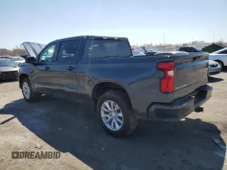 2020 Chevrolet Silverado 1500 Custom with VIN 3GCPWBEH9LG251137, listed as a Copart auction lot 48581374 with 53,304 mi miles and Salvage Title. Bid and sale history available at carsss.com. Image 2.