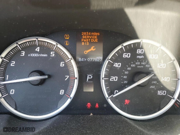2017 Acura TLX with VIN 19UUB1F31HA001345, listed as a Copart auction lot 48944625 with 77,827 mi miles and Salvage Title. Bid and sale history available at carsss.com. Image 9.