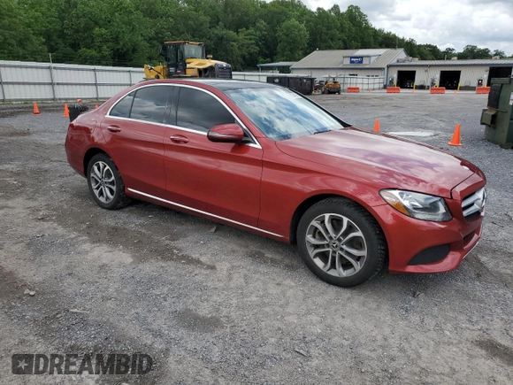2017 Mercedes-Benz C 300 with VIN 55SWF4KB3HU217567, listed as a Copart auction lot 61574015 with 97,664 mi miles and Salvage title. Bid and sale history available at DreamBid. Image 4.
