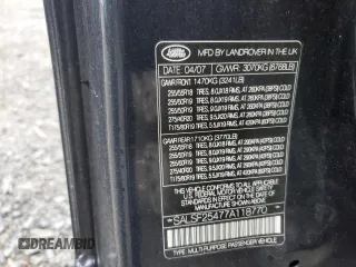 2007 Land Rover Range Rover Sport HSE with VIN SALSF25477A118770, listed as a Copart auction lot 51675965 with 144,609 mi miles and Salvage Title. Bid and sale history available at DreamBid. Image 15.