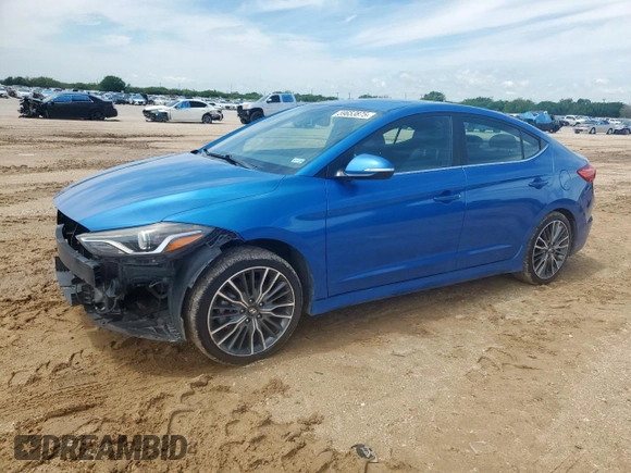 2018 Hyundai Elantra Sport с VIN KMHD04LB1JU485342, выставлен на аукционе Copart как лот 59653875 с пробегом 77 936 миль миль и Списание • Salvage title. История ставок и продаж доступна на DreamBid. Изображение 1.