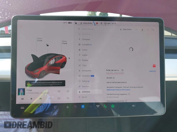 2021 Tesla Model 3 Performance with VIN 5YJ3E1EC9MF926301, listed as a IAAI auction lot 40959721 with 28,094 mi miles and . Bid and sale history available at DreamBid. Image 7.