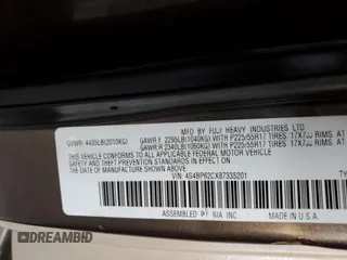 2008 Subaru Outback Limited z VIN 4S4BP62CX87335201, wystawiony jako Copart lot #58362865 z przebiegiem 131 893 mil mil oraz Czysty tytuł • Clean title. Historia ofert i sprzedaży dostępna na DreamBid. Obrazek 13.