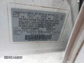 2014 Nissan Sentra SV with VIN 3N1AB7AP7EL635815, listed as a IAAI auction lot 42477654 with 182,596 mi miles and . Bid and sale history available at DreamBid. Image 9.