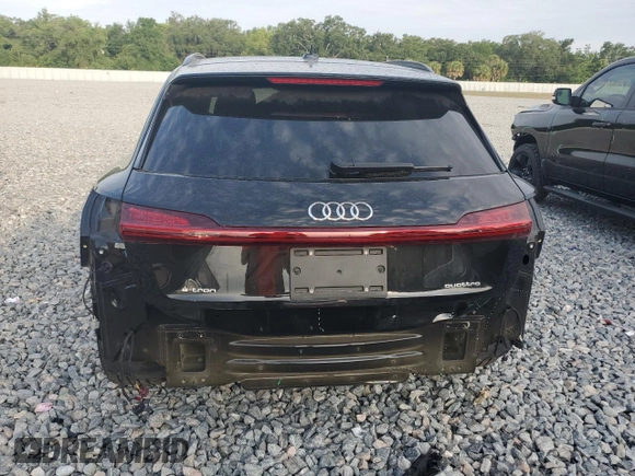 2023 Audi e-tron Premium with VIN WA1AAAGE3PB025279, listed as a Copart auction lot 55920165 with 28,535 mi miles and Salvage Title. Bid and sale history available at DreamBid. Image 6.