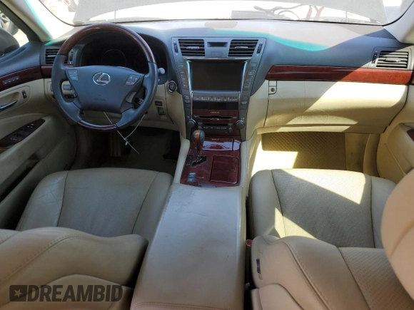 2008 Lexus LS 460 with VIN JTHBL46F585065698, listed as a Copart auction lot 47990655 with Not Provided miles and Salvage Title. Bid and sale history available at DreamBid. Image 8.