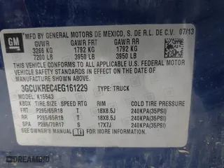 2014 Chevrolet Silverado 1500 LT with VIN 3GCUKREC4EG161229, listed as a IAAI auction lot 41971721 with 183,011 mi miles. Bid and sale history available at carsss.com. Image 9.