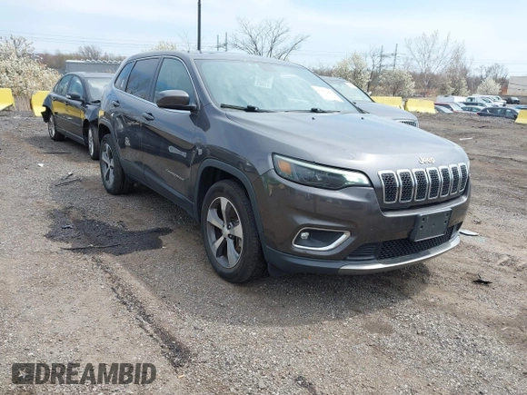 2019 Jeep Cherokee Limited with VIN 1C4PJMDX6KD156310, listed as a IAAI auction lot 41982999 with 52,000 mi miles. Bid and sale history available at carsss.com. Image 1.