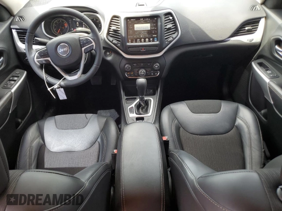 2018 Jeep Cherokee Latitude Plus with VIN 1C4PJLLBXJD561813, listed as a Copart auction lot 58551815 with 36,499 mi miles and Salvage title. Bid and sale history available at DreamBid. Image 8.