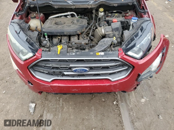 2018 Ford EcoSport SES with VIN MAJ6P1CL1JC198949, listed as a Copart auction lot 42748455 with 91,266 mi miles and Salvage Title. Bid and sale history available at DreamBid. Image 12.