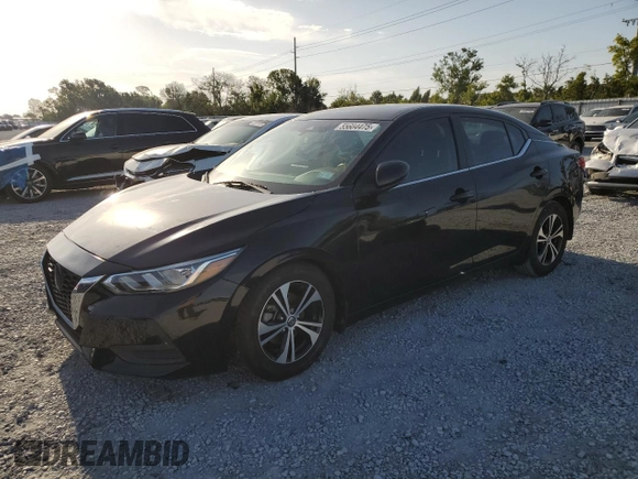2020 Nissan Sentra SV with VIN 3N1AB8CV0LY221101, listed as a Copart auction lot 55604475 with 94,348 mi miles and Clean Title. Bid and sale history available at carsss.com. Image 1.