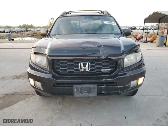 2013 Honda Ridgeline Sport with VIN 5FPYK1F72DB015363, listed as a Copart auction lot 76786614 with 101,714 mi miles and Salvage Title. Bid and sale history available at carsss.com. Image 5.