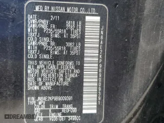 2011 Nissan Quest S with VIN JN8AE2KP9B9009391, listed as a Copart auction lot 71608444 with 87,421 mi miles and Salvage Title. Bid and sale history available at carsss.com. Image 13.