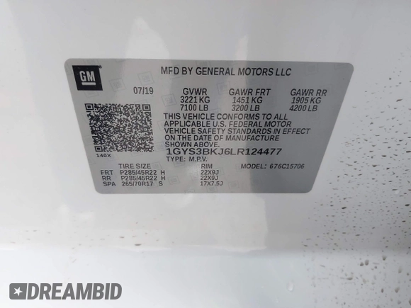 2020 Cadillac Escalade Luxury z VIN 1GYS3BKJ6LR124477, wystawiony jako IAAI lot #41471894 z przebiegiem 42 439 mil mil oraz . Historia ofert i sprzedaży dostępna na DreamBid. Obrazek 9.