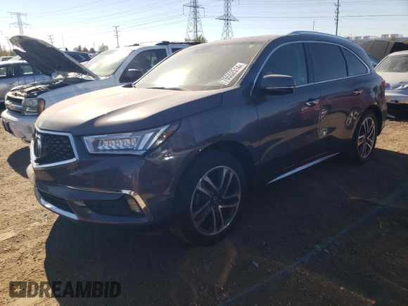 2017 Acura MDX Advance with VIN 5FRYD4H88HB044042, listed as a Copart auction lot 76552514 with 77,475 mi miles and Salvage title. Bid and sale history available at DreamBid. Image 1.