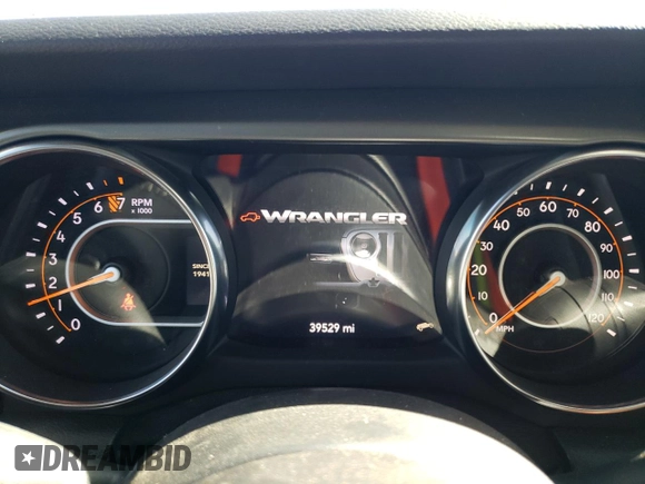 2021 Jeep Wrangler Sport S with VIN 1C4HJXAG0MW577361, listed as a Copart auction lot 75499554 with 39,529 mi miles and Salvage Title. Bid and sale history available at DreamBid. Image 9.