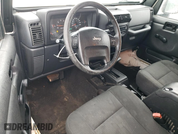 2006 Jeep Wrangler X with VIN 1J4FA39S56P742837, listed as a Copart auction lot 58166415 with 97,224 mi miles and Salvage title. Bid and sale history available at DreamBid. Image 8.