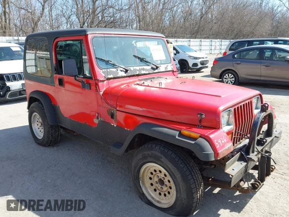 1994 Jeep Wrangler S with VIN 1J4FY19P6RP413984, listed as a IAAI auction lot 41785426 with 188,346 mi miles. Bid and sale history available at carsss.com. Image 1.