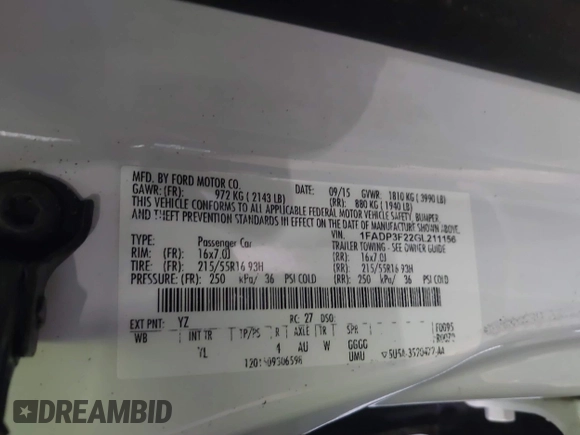 2016 Ford Focus SE с VIN 1FADP3F22GL211156, выставлен на аукционе IAAI как лот 42502613 с пробегом 121 224 миль миль и . История ставок и продаж доступна на DreamBid. Изображение 9.