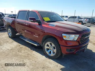 2022 Ram 1500 Big Horn with VIN 1C6SRFFTXNN461601, listed as a IAAI auction lot 41433214 with 44,199 mi miles and . Bid and sale history available at DreamBid. Image 1.