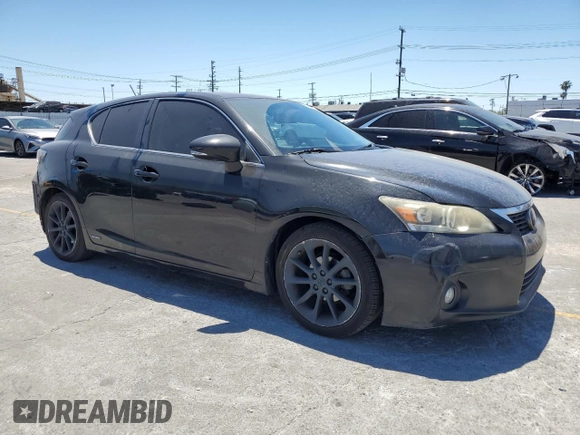 2013 Lexus CT 200h with VIN JTHKD5BH4D2155818, listed as a Copart auction lot 54844975 with 298,064 mi miles and Salvage title. Bid and sale history available at DreamBid. Image 4.