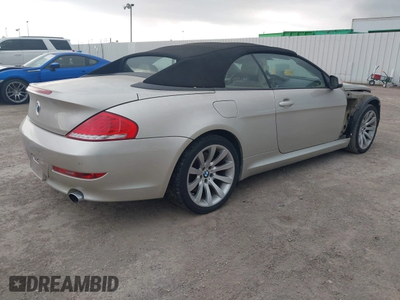 2010 BMW 6 Series 650i with VIN WBAEB5C58AC225588, listed as a IAAI auction lot 41186110 with 83,032 mi miles and . Bid and sale history available at DreamBid. Image 4.