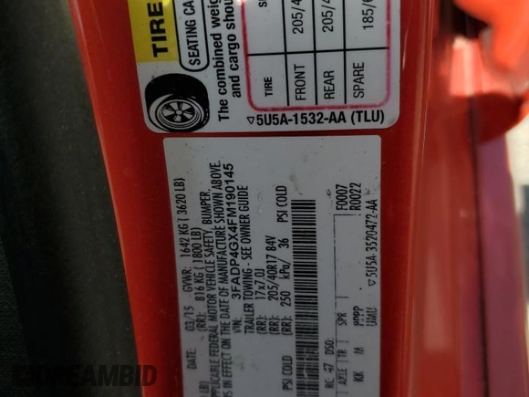2015 Ford Fiesta ST with VIN 3FADP4GX4FM190145, listed as a Copart auction lot 52610355 with 112,743 mi miles and Salvage Title. Bid and sale history available at carsss.com. Image 13.
