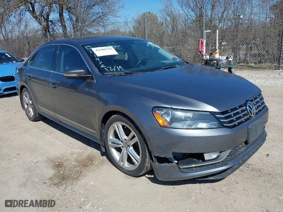 2015 Volkswagen Passat 2.0L TDI SEL Premium with VIN 1VWCV7A35FC041972, listed as a IAAI auction lot 41980544 with 110,797 mi miles. Bid and sale history available at carsss.com. Image 1.
