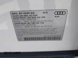 2018 Audi Q3 Premium Plus z VIN WA1JCCFS3JR028436, wystawiony jako IAAI lot #42067256 z przebiegiem 63 722 mil mil oraz . Historia ofert i sprzedaży dostępna na DreamBid. Obrazek 9.
