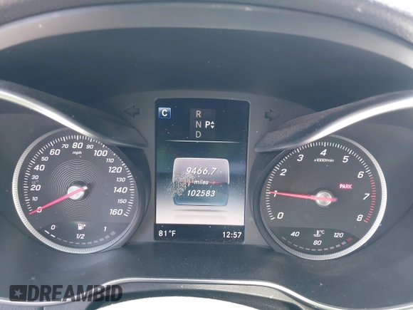 2016 Mercedes-Benz C 300 Luxury with VIN 55SWF4KB1GU136095, listed as a IAAI auction lot 42151655 with 102,583 mi miles and . Bid and sale history available at carsss.com. Image 16.
