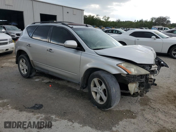 2005 Nissan Murano SE with VIN JN8AZ08TX5W315681, listed as a Copart auction lot 52791315 with 203,420 mi miles and Salvage Title. Bid and sale history available at DreamBid. Image 4.