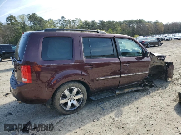 2015 Honda Pilot Touring with VIN 5FNYF4H96FB052674, listed as a Copart auction lot 52222535 with 112,975 mi miles and Salvage Title. Bid and sale history available at carsss.com. Image 3.