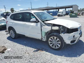 2016 BMW X3 sDrive28i with VIN 5UXWZ7C51G0R32183, listed as a Copart auction lot 53120275 with 110,532 mi miles and Salvage Title. Bid and sale history available at DreamBid. Image 4.