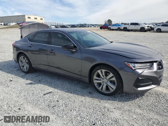 2021 Acura TLX w/Technology Package with VIN 19UUB6F47MA002693, listed as a Copart auction lot 44533915 with 63,987 mi miles and Salvage Title. Bid and sale history available at carsss.com. Image 4.