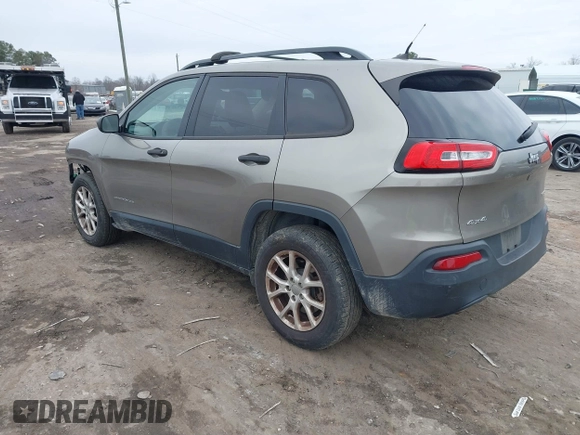 2017 Jeep Cherokee Sport with VIN 1C4PJMAB0HW567739, listed as a IAAI auction lot 41381622 with 120,217 mi miles. Bid and sale history available at carsss.com. Image 3.