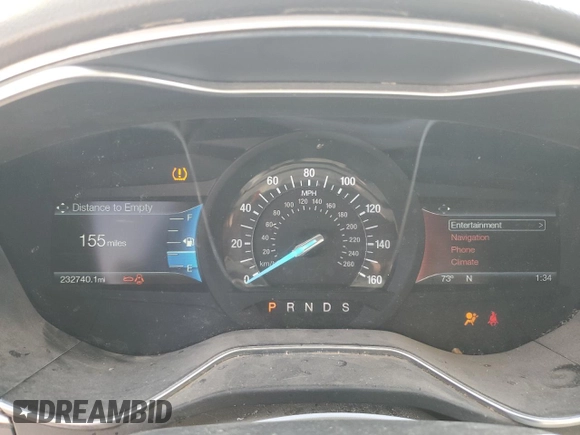 2016 Ford Fusion SE with VIN 3FA6P0T94GR406007, listed as a Copart auction lot 52178715 with 232,740 mi miles and Salvage title. Bid and sale history available at DreamBid. Image 9.