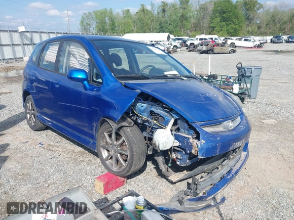 2007 Honda Fit Sport with VIN JHMGD386X7S029838, listed as a IAAI auction lot 41942513 with 141,612 mi miles. Bid and sale history available at carsss.com. Image 1.