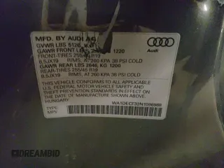 2022 Audi Q3 S line Premium with VIN WA1DECF32N1096988, listed as a Copart auction lot 46866383 with 0 mi miles. Bid and sale history available at carsss.com. Image 14.