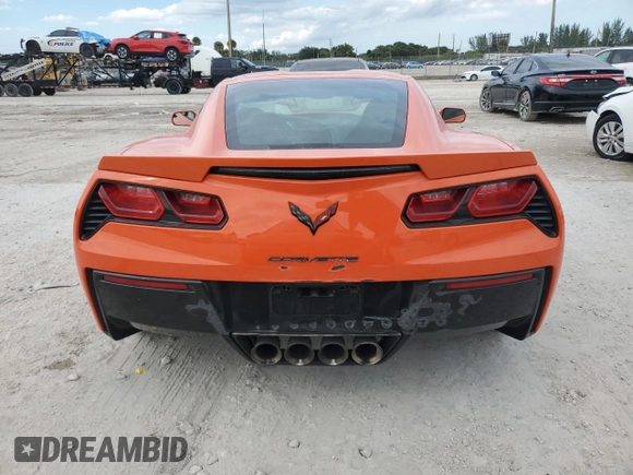 2019 Chevrolet Corvette Z51 1LT with VIN 1G1YH2D79K5101311, listed as a Copart auction lot 76153094 with 47,612 mi miles and Salvage Title. Bid and sale history available at carsss.com. Image 6.
