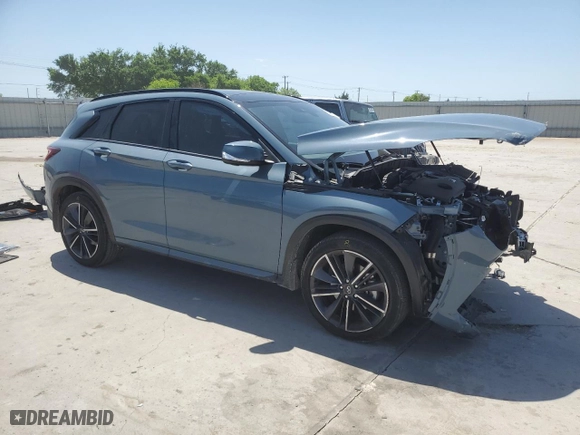 2023 Infiniti QX50 SPORT with VIN 3PCAJ5FA2PF111322, listed as a Copart auction lot 52644125 with 4,772 mi miles and Salvage Title. Bid and sale history available at carsss.com. Image 4.