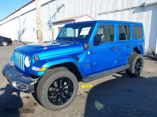 2021 Jeep Wrangler 4xe Unlimited Sahara with VIN 1C4JJXP62MW742178, listed as a IAAI auction lot 40198180 with 17,343 mi miles. Bid and sale history available at carsss.com. Image 18.