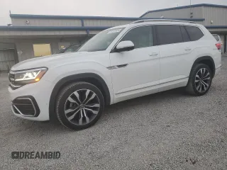2021 Volkswagen Atlas SEL Premium R-Line with VIN 1V2FR2CA0MC561253, listed as a Copart auction lot 51237035 with 52,229 mi miles and Salvage title. Bid and sale history available at DreamBid. Image 1.
