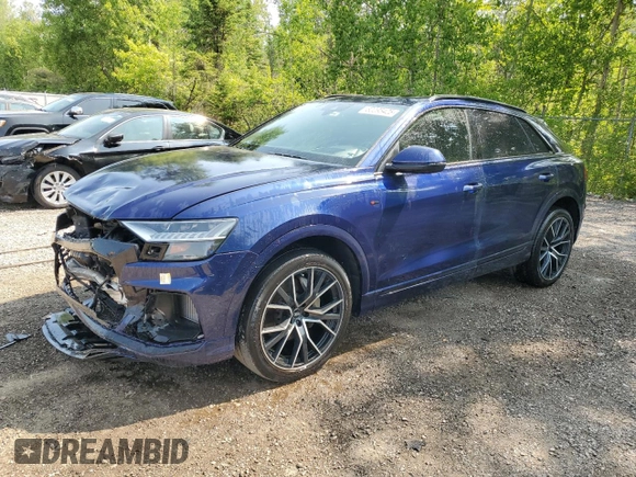 2019 Audi Q8 Prestige with VIN WA1FVAF11KD042250, listed as a Copart auction lot 60295425 with 165,420 mi miles and Salvage title. Bid and sale history available at DreamBid. Image 1.