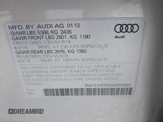 2013 Audi Q5 Premium Plus z VIN WA1LFAFPXDA060982, wystawiony jako IAAI lot #41507224 z przebiegiem 63 974 mil mil oraz . Historia ofert i sprzedaży dostępna na DreamBid. Obrazek 9.