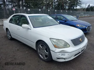 2005 Lexus LS 430 z VIN JTHBN36F255018967, wystawiony jako IAAI lot #41615428 z przebiegiem 154 192 mil mil oraz . Historia ofert i sprzedaży dostępna na DreamBid. Obrazek 1.