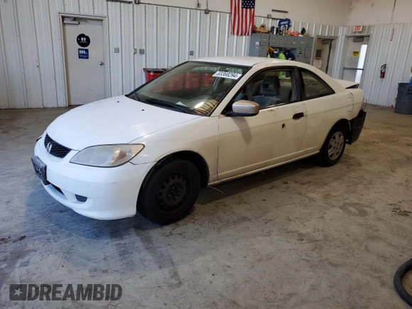 2005 Honda Civic Cpe VP SSRS with VIN 1HGEM22305L003081, listed as a Copart auction lot 83368294 with 266,524 mi miles and Clean Title. Bid and sale history available at carsss.com. Image 1.