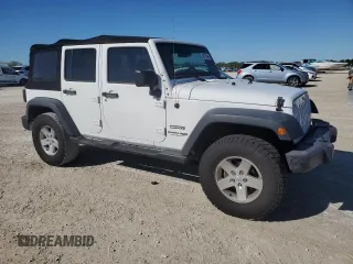 2018 Jeep Wrangler JK Unlimited Sport S with VIN 1C4BJWDG1JL863471, listed as a Copart auction lot 80712944 with 81,657 mi miles and Salvage Title. Bid and sale history available at carsss.com. Image 4.
