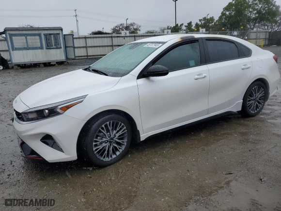 2023 Kia Forte GT-Line with VIN 3KPF54AD0PE602824, listed as a Copart auction lot 48707945 with 15,706 mi miles and Salvage Title. Bid and sale history available at carsss.com. Image 1.